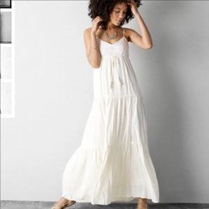 American Eagle Crocheted Tiered Maxi Dress